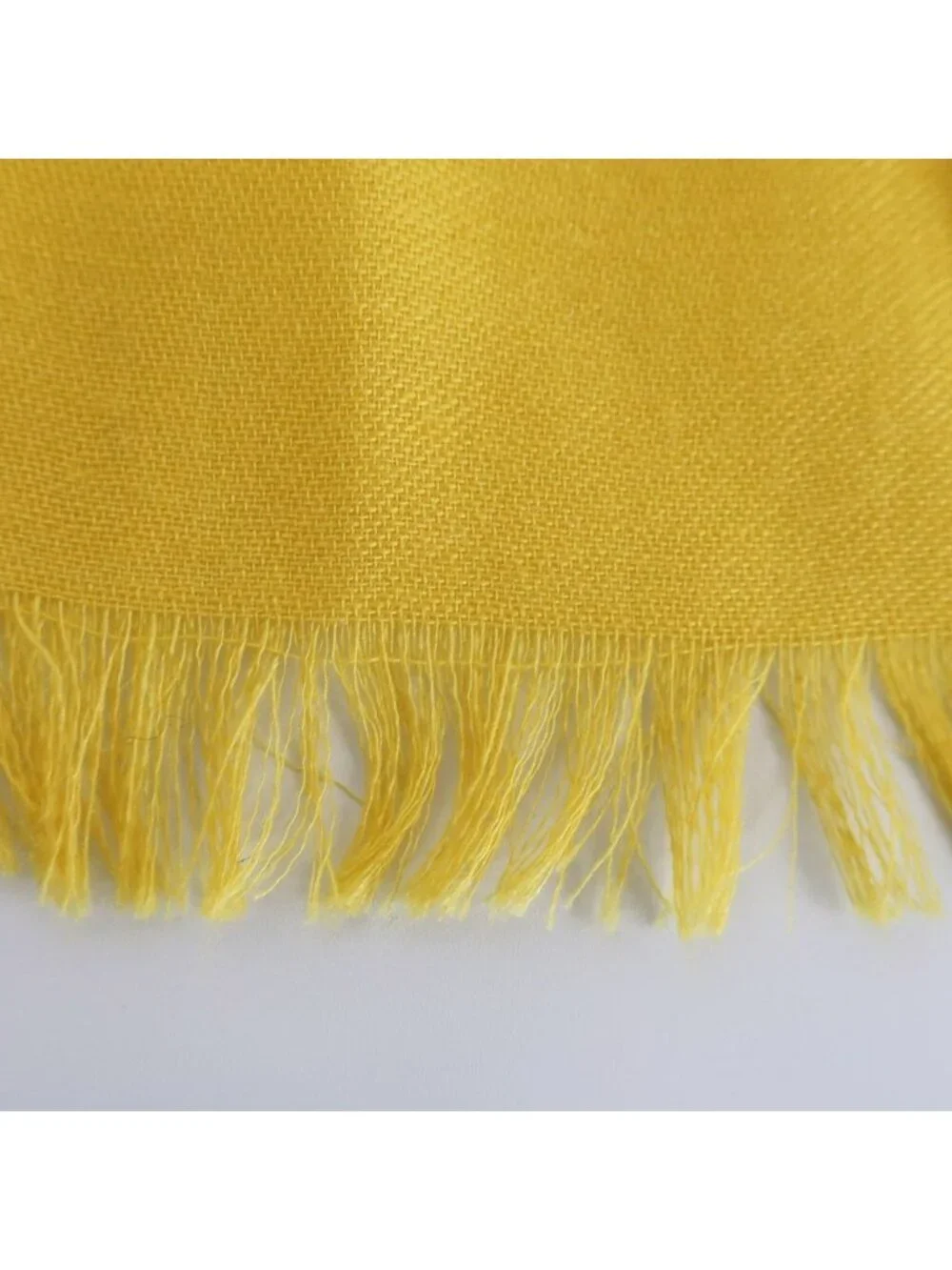 Gucci Heaven Shawl Yellow GG Jacquard Logo Fringe Wool Silk Scarf